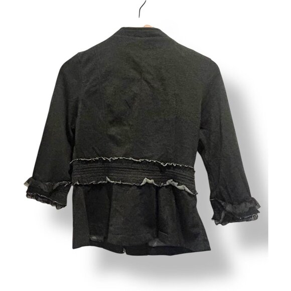 Anthropologie Nick & Mo Textured Lace Jacket Womens Size Small Zipper Closure - Picture 5 of 14